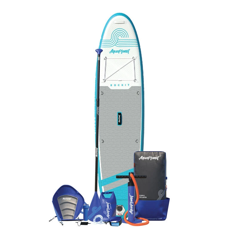 AQUAPLANET Kit De Planche à Pagaie Gonflable Pour Kayak - Rockit, Bleu – Image 2