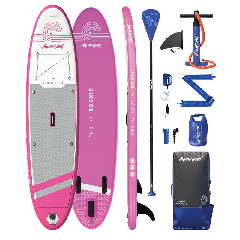 AQUAPLANET Kit De Planche Ă Pagaie Gonflable Pour Kayak - Rockit, Rose