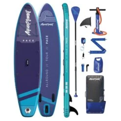 AQUAPLANET Kit Stand Up Paddle Gonflable - Pace Sarcelle Et Minuit