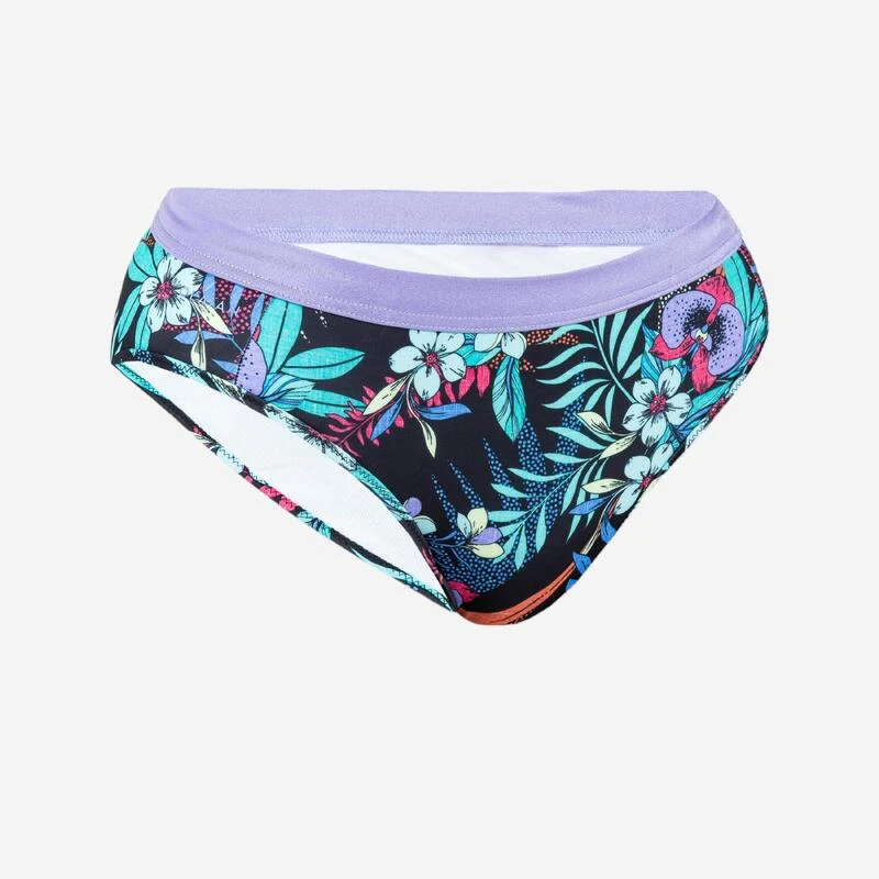 Bas De Maillot De Bain Fille - 900 Buddy Violet Turquoise