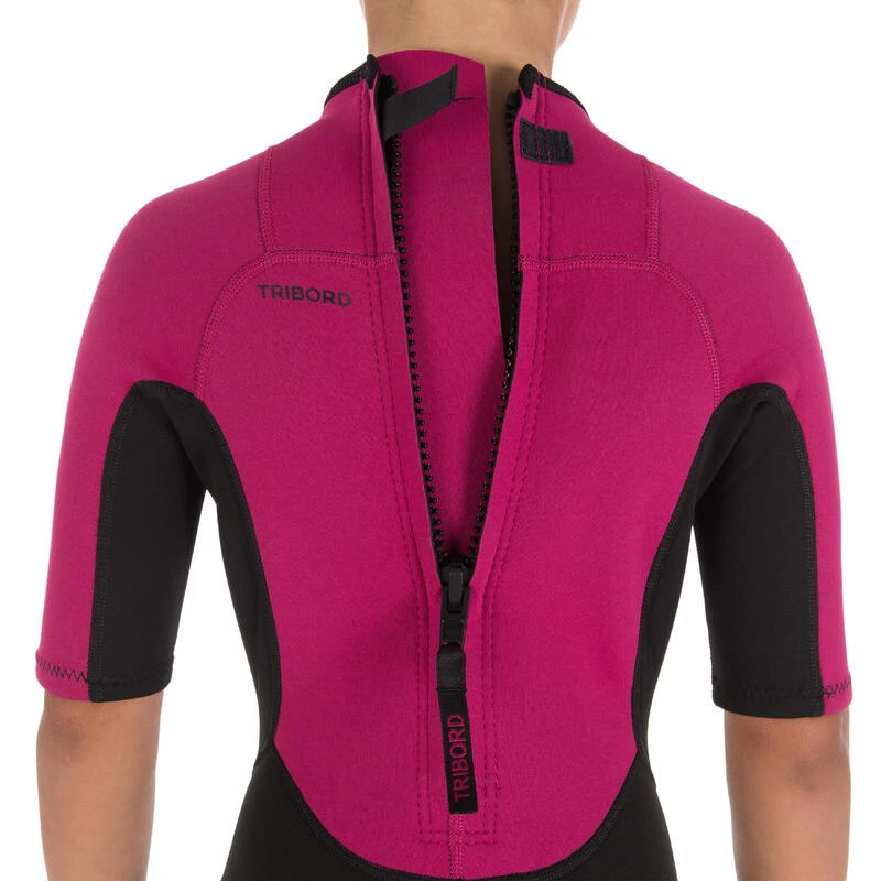 Tribord Combinaison Surf Shorty 100 Néoprène Enfant Violet – Image 3