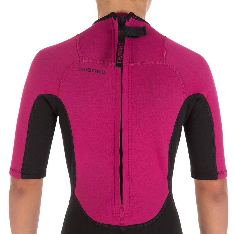 Tribord Combinaison Surf Shorty 100 Néoprène Enfant Violet – Image 4