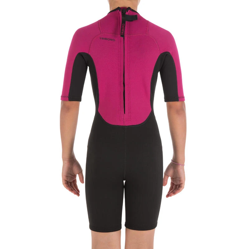 Tribord Combinaison Surf Shorty 100 Néoprène Enfant Violet – Image 5