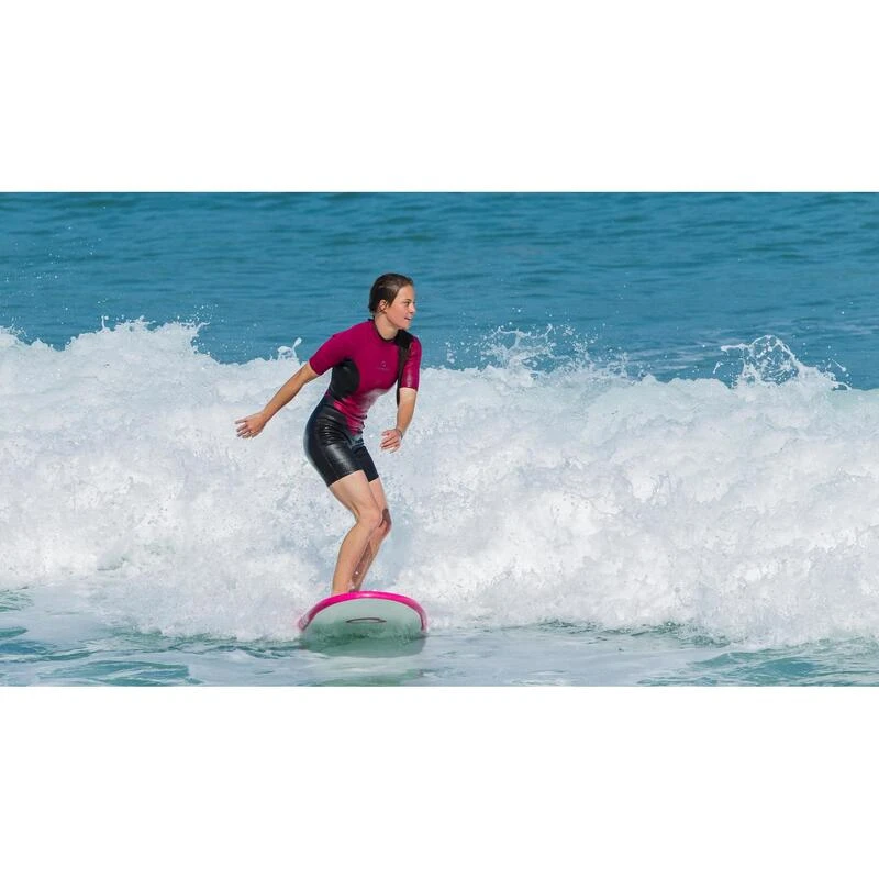 Tribord Combinaison Surf Shorty 100 Néoprène Femme Violet – Image 2