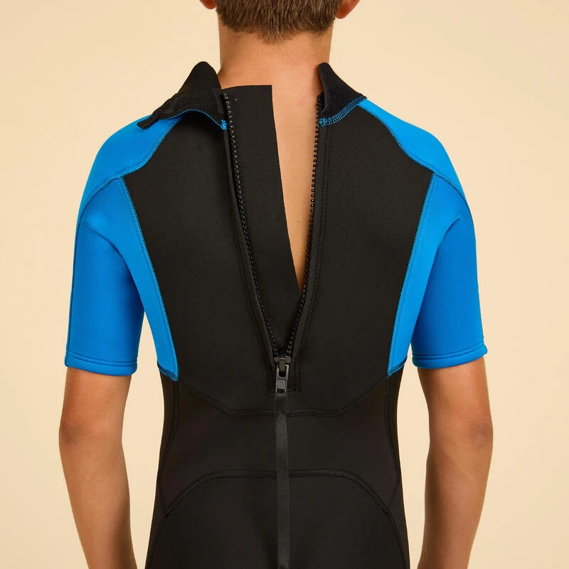 COMBINAISON SURF SHORTY 500 NEOPRENE 1.5MM GARCON BLEUE NOIRE – Image 5
