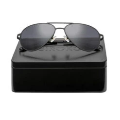 Lunettes De Soleil Aviateur Acier Inox Surf Homme Et Femme Monza Noir