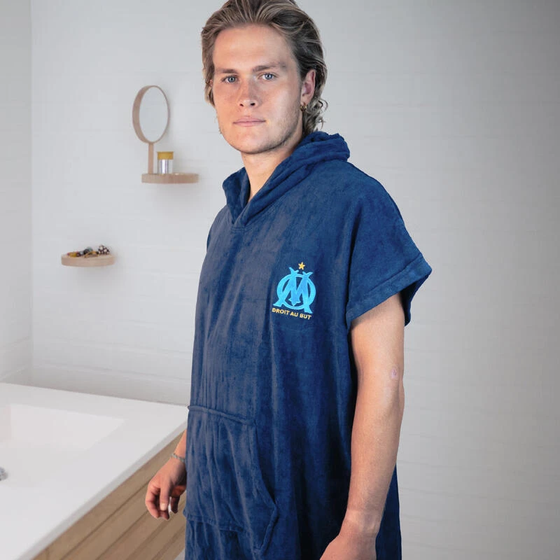 Poncho De Bain Adulte 100% Coton Football Marseille - Logo – Image 4