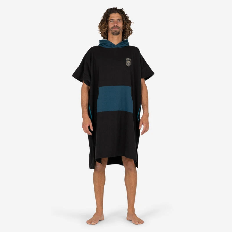 Poncho Surf Adulte - 500 Noir