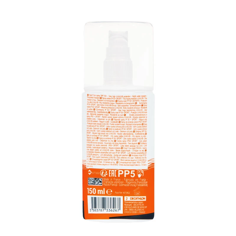 Decathlon Protection Solaire SPRAY SPORT IP50+ 150 ML – Image 2