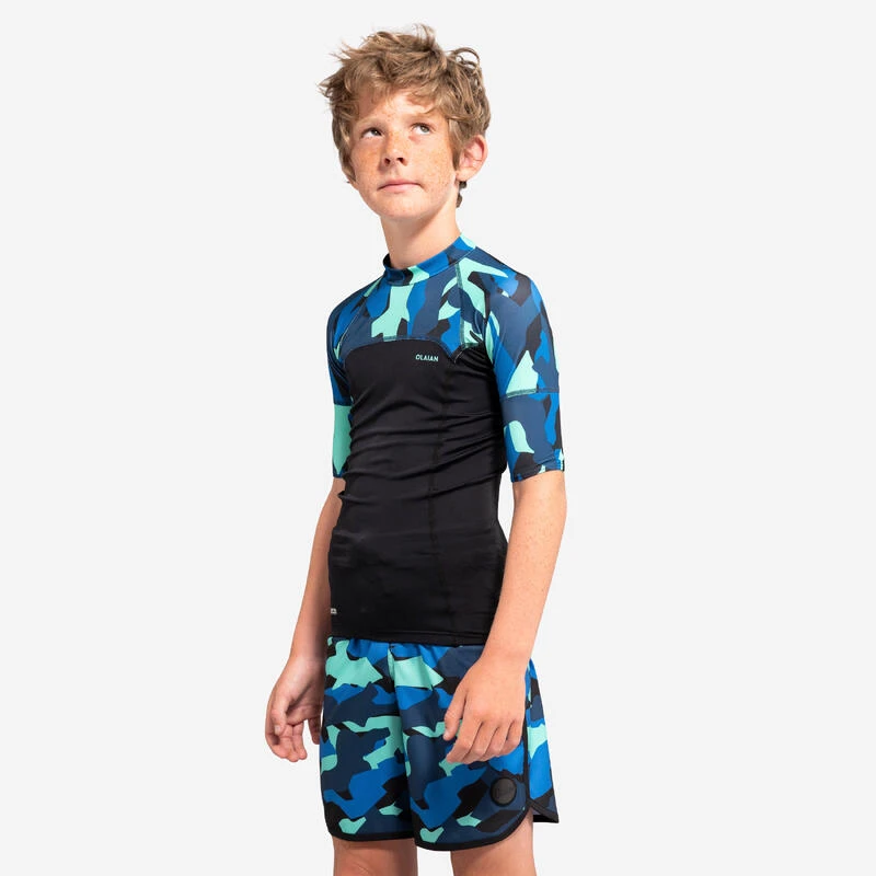 SHORT DE BAIN 500 BLEU CAMO – Image 2