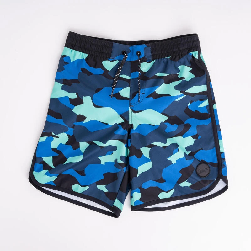 SHORT DE BAIN 500 BLEU CAMO – Image 9