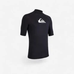 Quiksilver Tee Shirt Anti UV Homme Manches Courtes Surf Noir