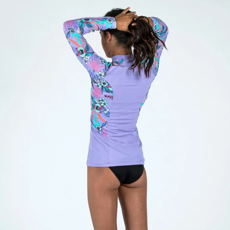 Tee Shirt Anti Uv Manches Longues Fille - 500 Orchid Violet – Image 3