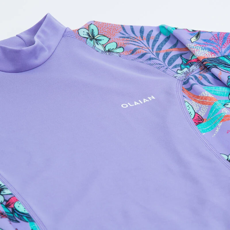 Tee Shirt Anti Uv Manches Longues Fille - 500 Orchid Violet – Image 4